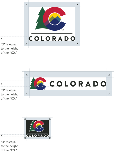 Make the clear zone equal to the height of the word Colorado