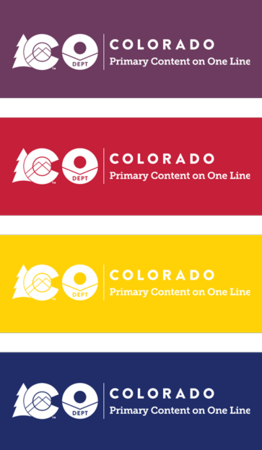 The use of the all white logo on colorful solid backgrounds such as purple, red, yellow, and blue