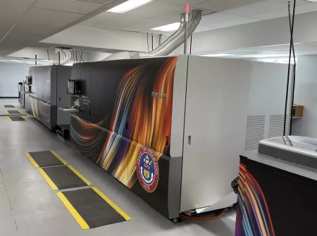 Ricoh Pro VC60000 continuous-feed inkjet press at the State of Colorado’s Integrated Document Solutions