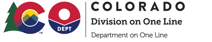 The C and department emblems paired with Colorado and Division text with Department text lighter